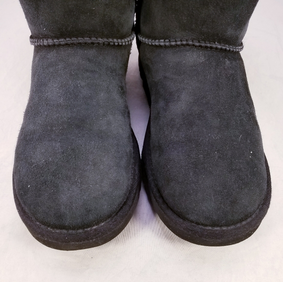 UGG AUSTRALIA BAILEY ANKLE BLACK SUEDE WOMEN BOOTS SZ 8 - Picture 7 of 11